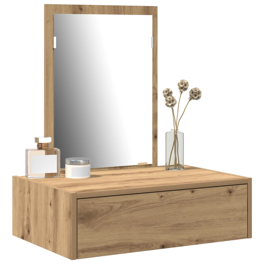 Toeletta da Parete Rovere Artigianale 60x40x70 cm