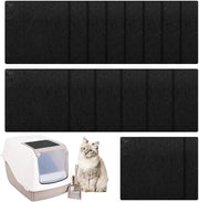 Filtro attivo a carbone attivo per toilette per gatti, 16 contenitori di compost, filtro di ricambio per cassette per gatti, filtro di assorbimento di odori in legno di carbone per toilette per gatti, controllo di odori (nero)