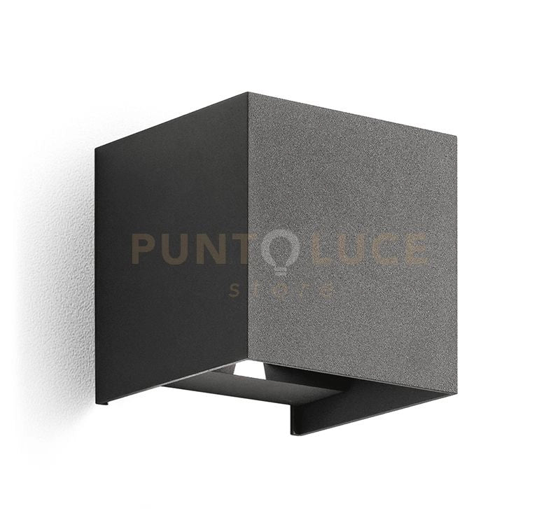 GES861N- APPLIQUE GRIGIO ANTRACITE A LED 2 LUCI BIEMISSIONE 4000K 500LM 2X5W  IP54