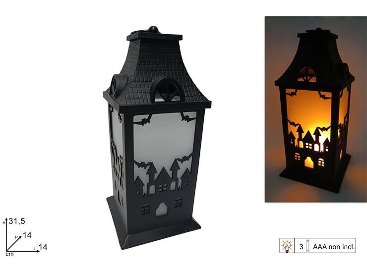 Lanterna Decorativa Casa Festa Halloween con Luce Effetto Fuoco
