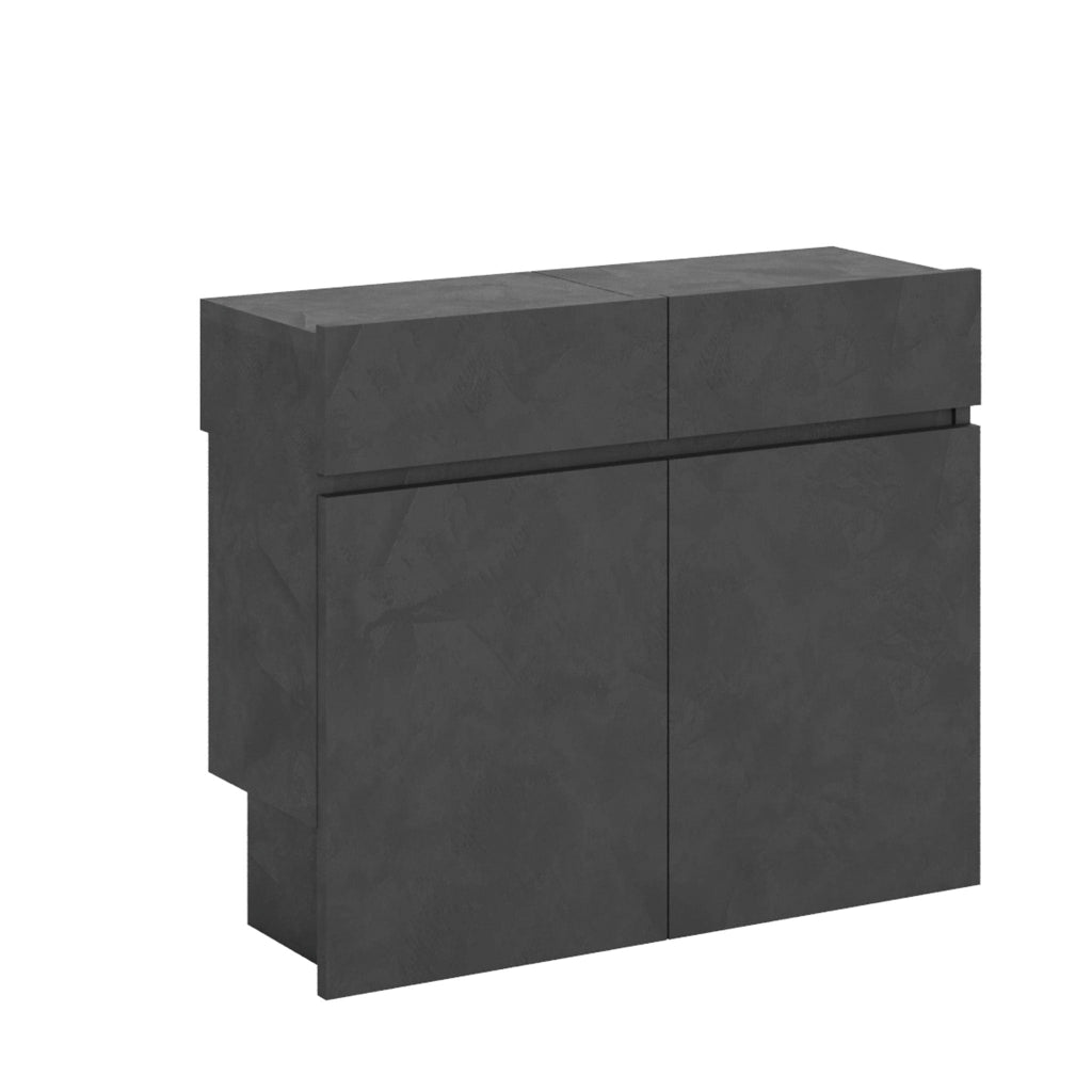 Panche Allungabili Inferiore e Superiore 72-300x26x60 cm Evolve Antracite Spatolato