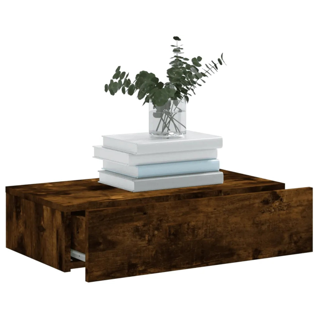 Mobile TV | Armadietto TV | Mobile Porta TV con Luci LED Rovere Fumo 60x35x15,5 cm