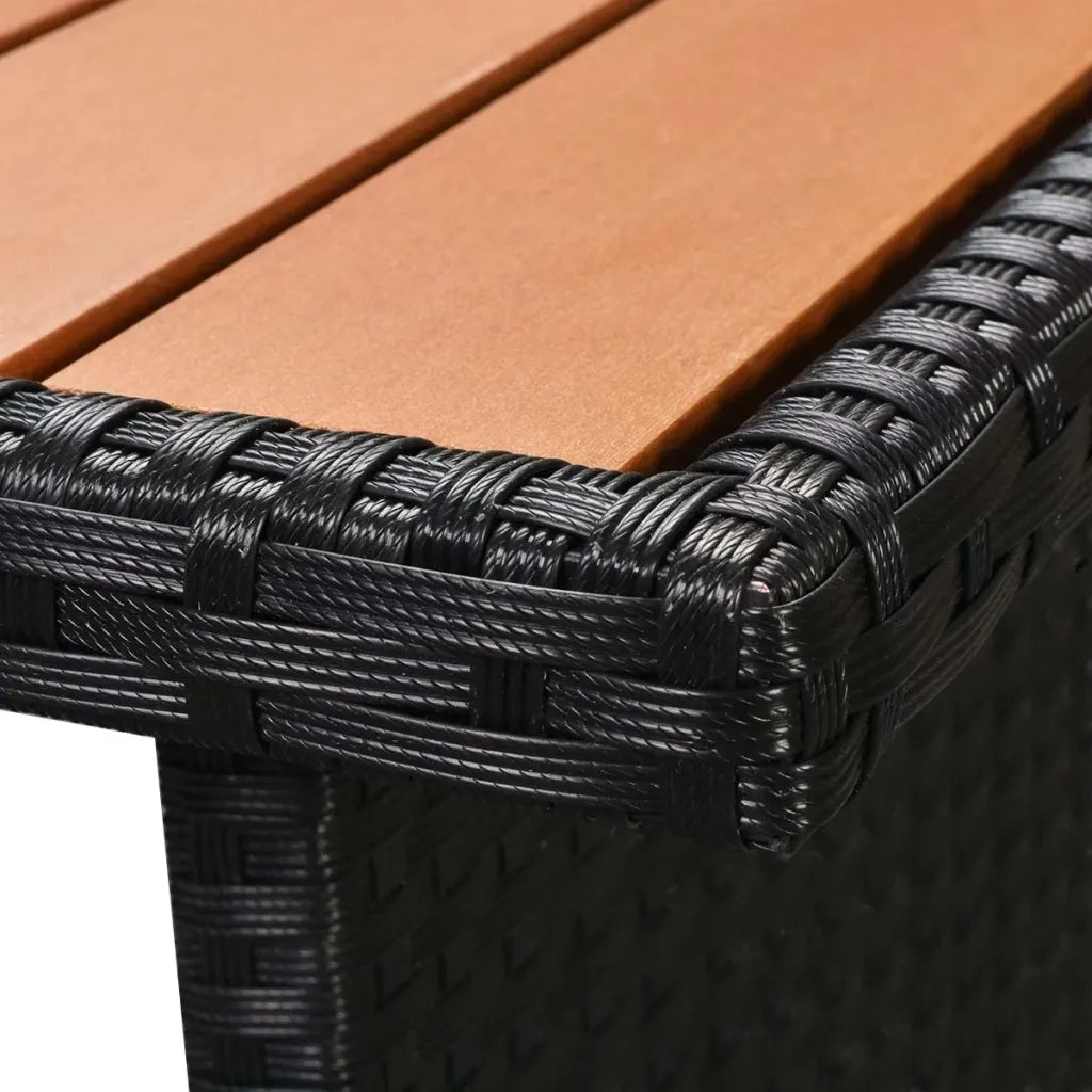 Set Divani da Giardino 5 pz con Cuscini in Polyrattan Nero 43002
