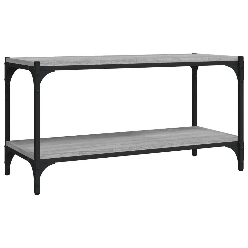 Mobile TV Grigio Sonoma 80x33x41 cm Legno Multistrato e Acciaio cod mxl 18712