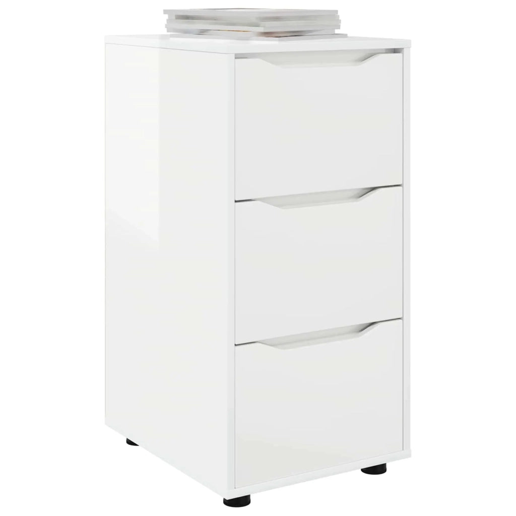 Armadio Bianco Lucido 40 x 48 x 81 cm Legno multistrato 888871