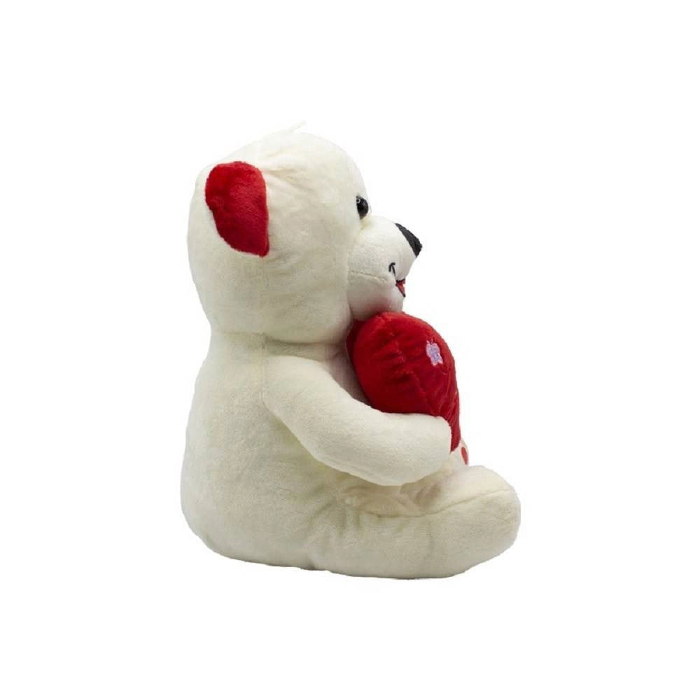 Trade Shop - Orso Peluche Orsetto Con Cuore Scritta Love 16cm Laccio Idea San Valentino 94879 -