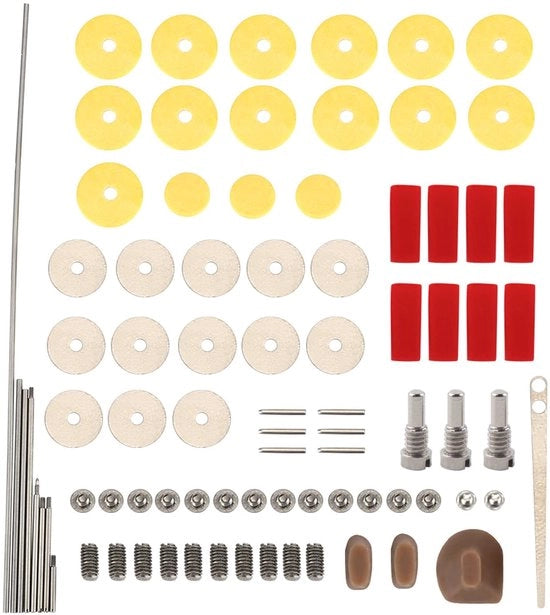 Kit di manutenzione per flauti - Componenti di ricambio - Manutenzione flauto - Kit di riparazione per il fai da te - Strumenti di aiuto professionale - Risparmio di tempo e denaro - Componenti per flauto