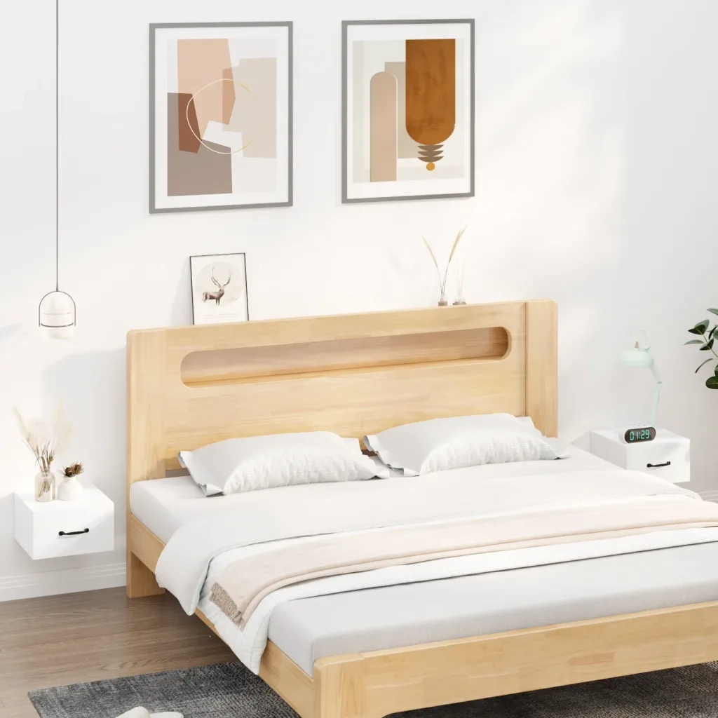 Comodini a Muro 2 pz-Set di 2 Tavolino da notte Bianchi 35x35x20 cm 560987