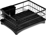 Aria di servizio con contenitore per utensili e scarico, materiale nero, (42 x 30 x 18 cm)