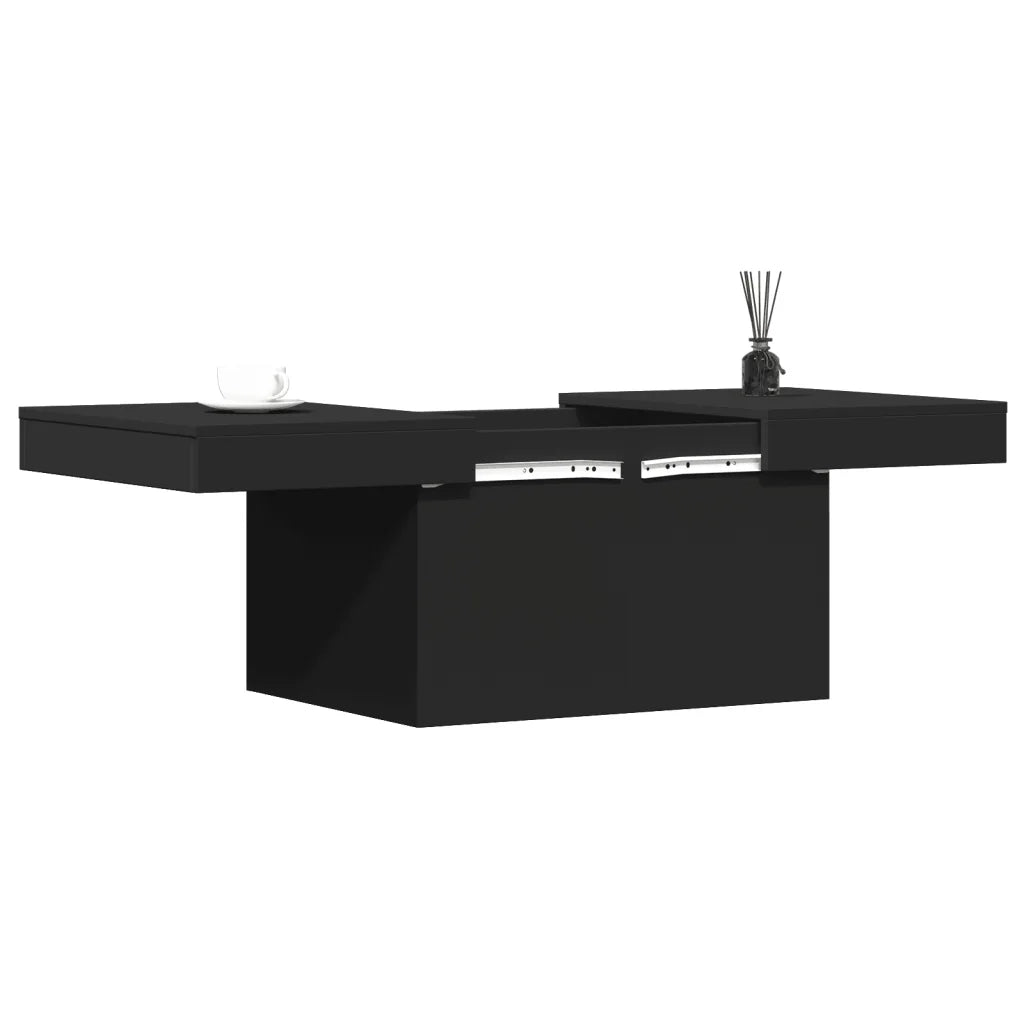 Tavolino da Salotto Nero 100x55x40 cm in Legno Multistrato