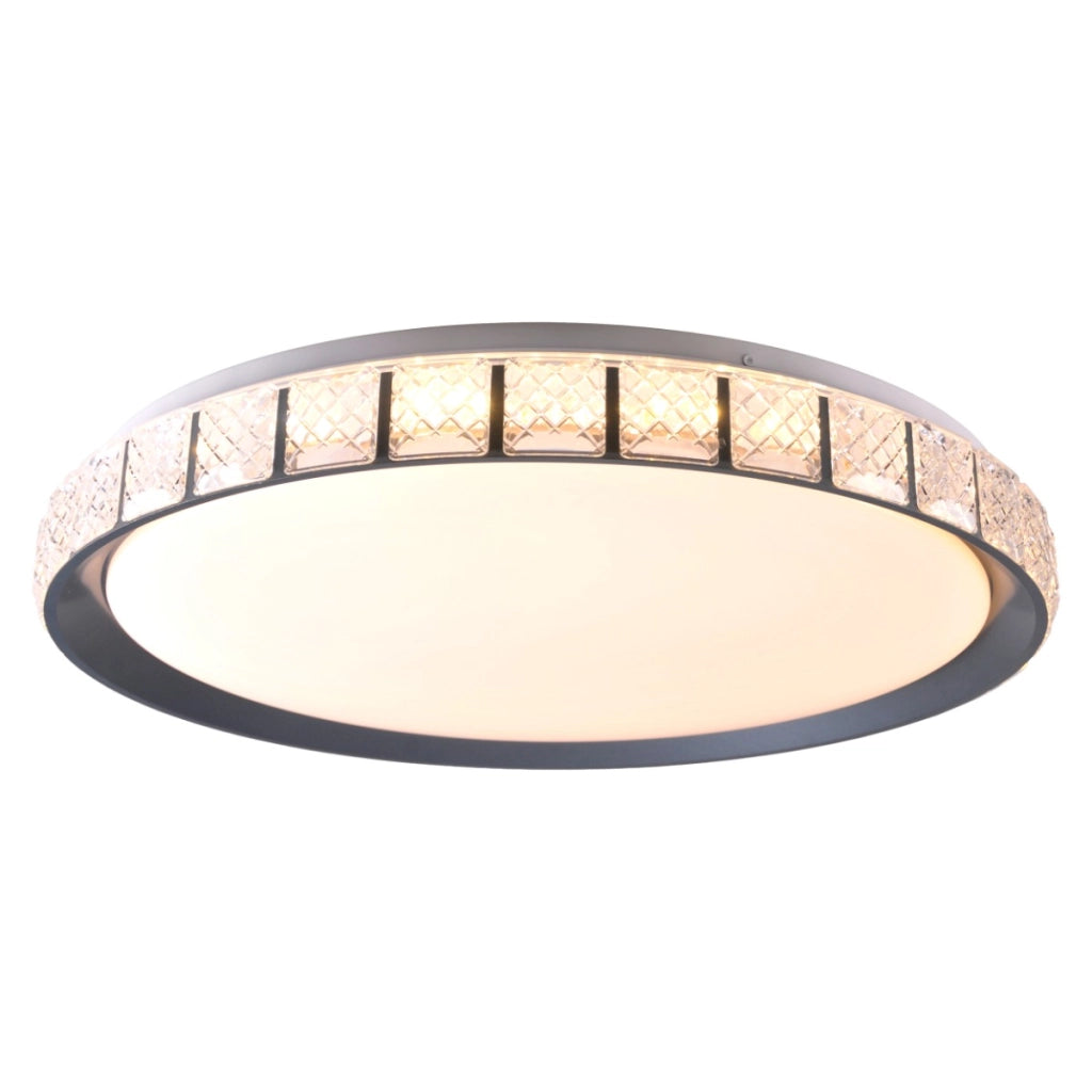 Plafoniera LED Polux Nina 72W Ø49 nero IP44 dimmer