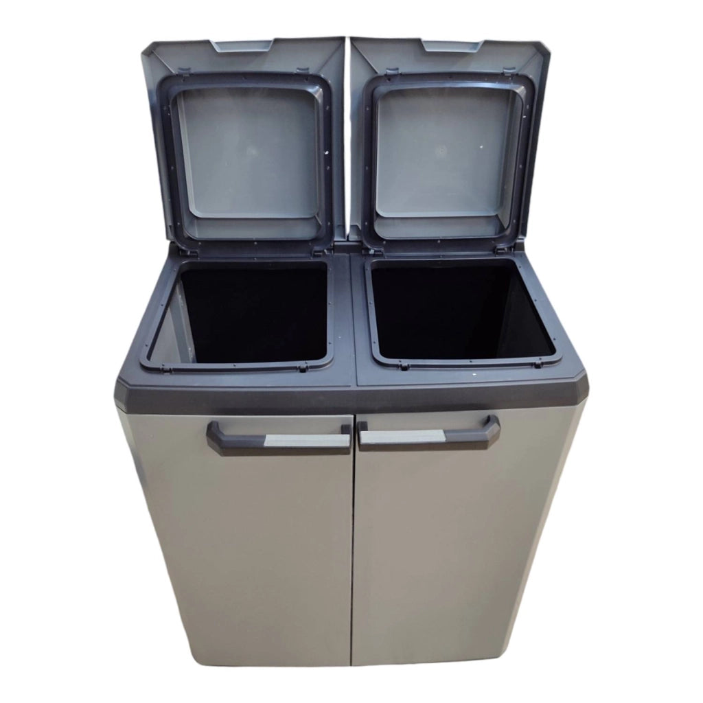 ARMADIO PLASTICA RACCOLTA DIFFERENZIATA 68X39X85 KETER SPLIT BASIC GRIGIO