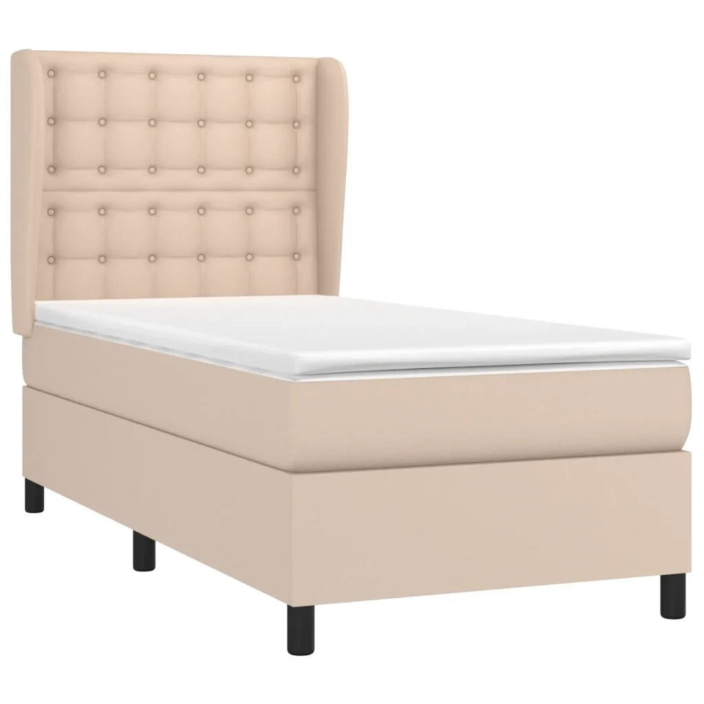 Giroletto a Molle con Materasso Cappuccino 80x200 cm Similpelle 3129002