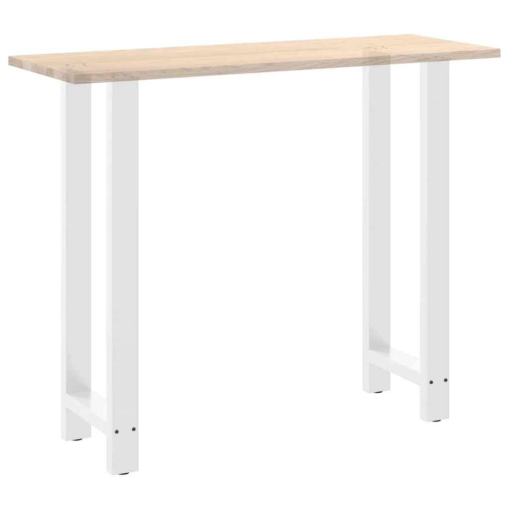 Set di 2 gambe per tavolo da bar dal design moderno 40 x 110 cm con piedini regolabili in acciaio bianco 02_0057589
