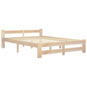 Letto matrimoniale | Letto per adulti | Giroletto senza Materasso 160x200 cm in Legno Massello di Pino
