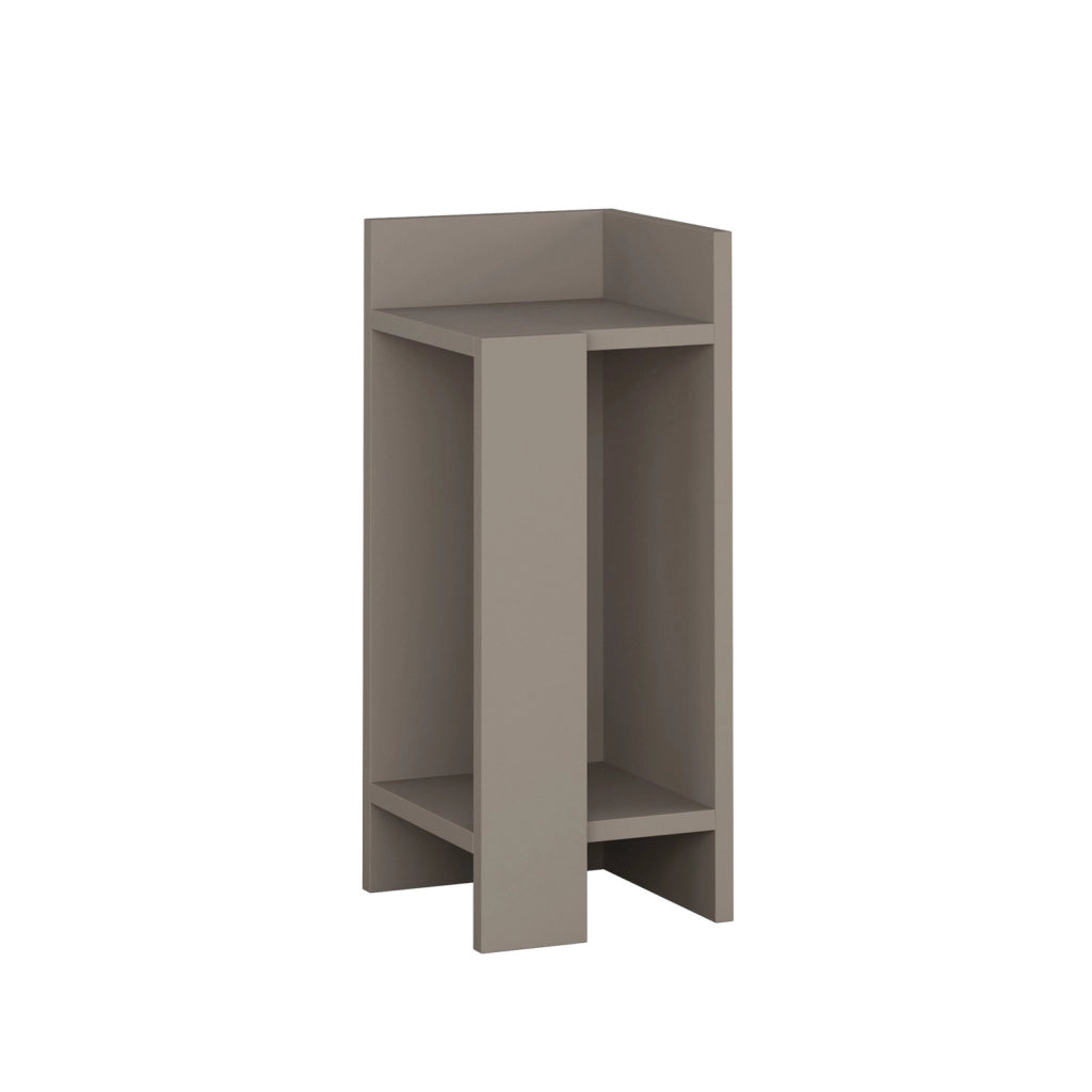 Comodino in legno "Elos Right" - 25 x 27 x 60 cm - Marrone moka chiaro