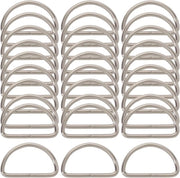 Set di D-ringen in metallo da 40 pezzi, a raggio 20 mm e 32 mm, acciaio inox per cinture, zaini e progetti DIY, duraturo e stabile lucidato.