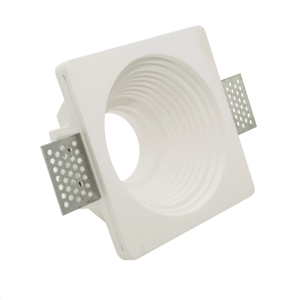 Faretto gesso lampada LED 8W GU10 incasso 12x12cm luce soffitto multicolore negozio ufficio ingresso 230V TONDO 6000K