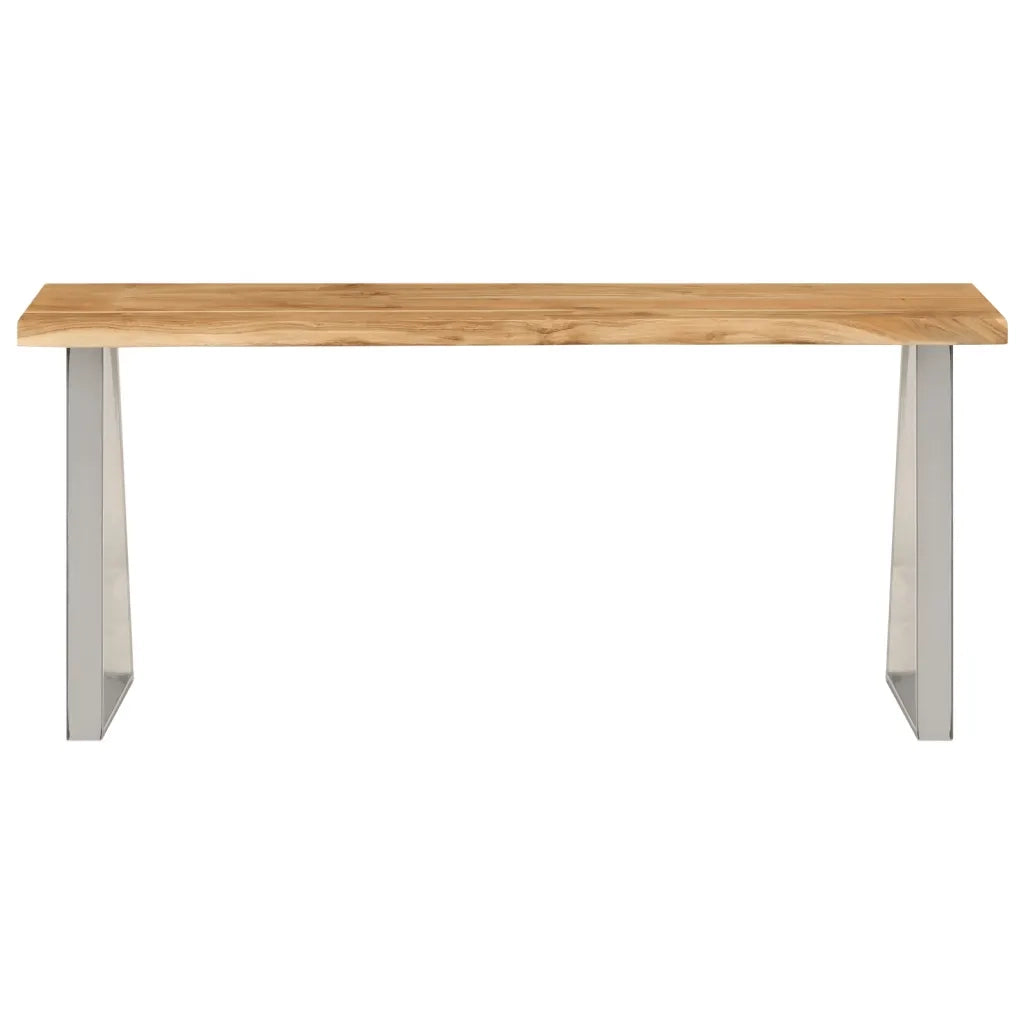Panca con Bordi Vivi-Sgabello 105 cm in Legno Massello di Acacia 199951