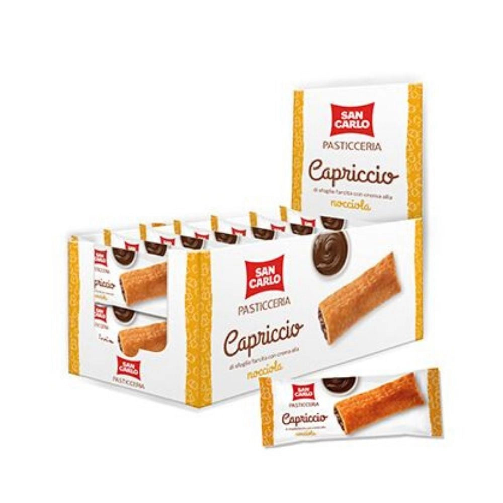San carlo capriccio sfoglia farcita con crema alla nocciola confezione da 24 pezzi