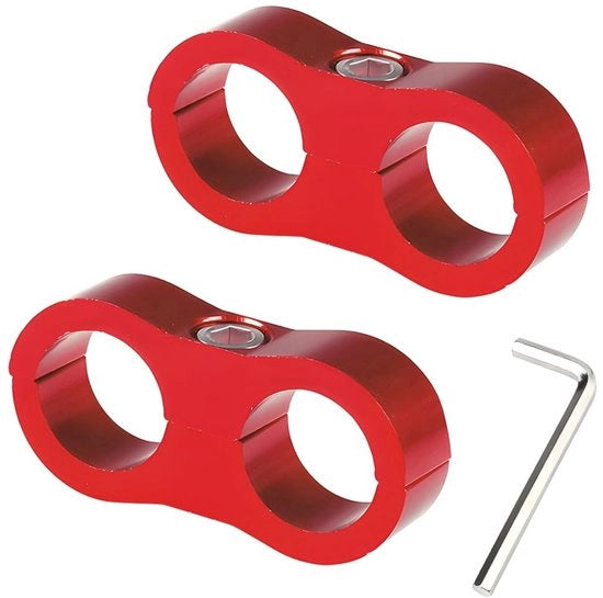 Supporti di allontanamento in alluminio - Serraggio a clessidra - Adattatore - AN6 14 mm - 2 pezzi - Resistente alla ruggine