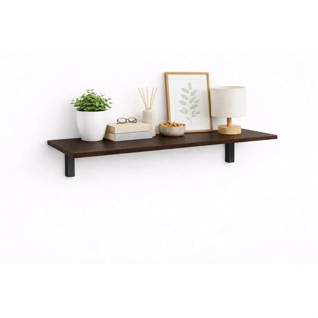 Mensola da Muro da appoggio in Legno nobilitato spessore 1,8 cm in colore Wenge 80x30 cm