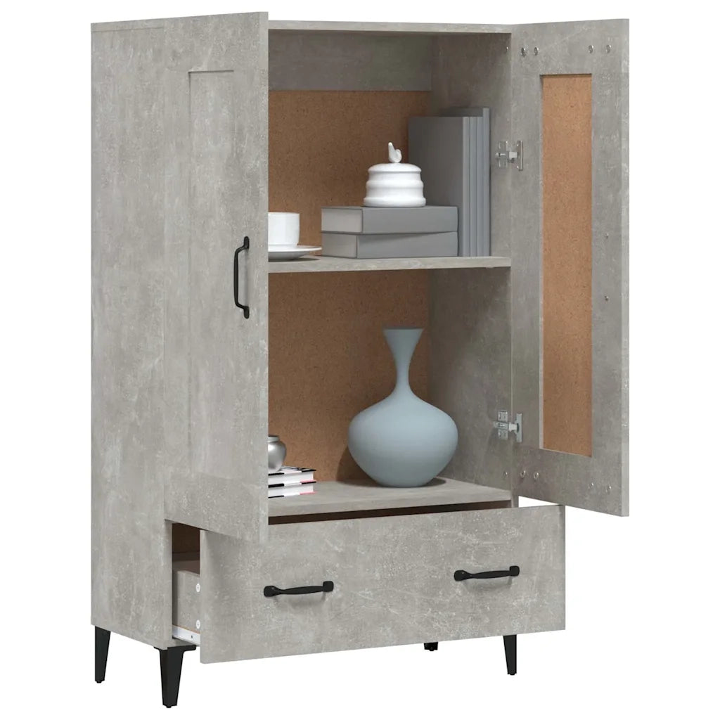 Credenza Grigio Cemento 70x31x115 cm in Legno Multistrato cod mxl 24742