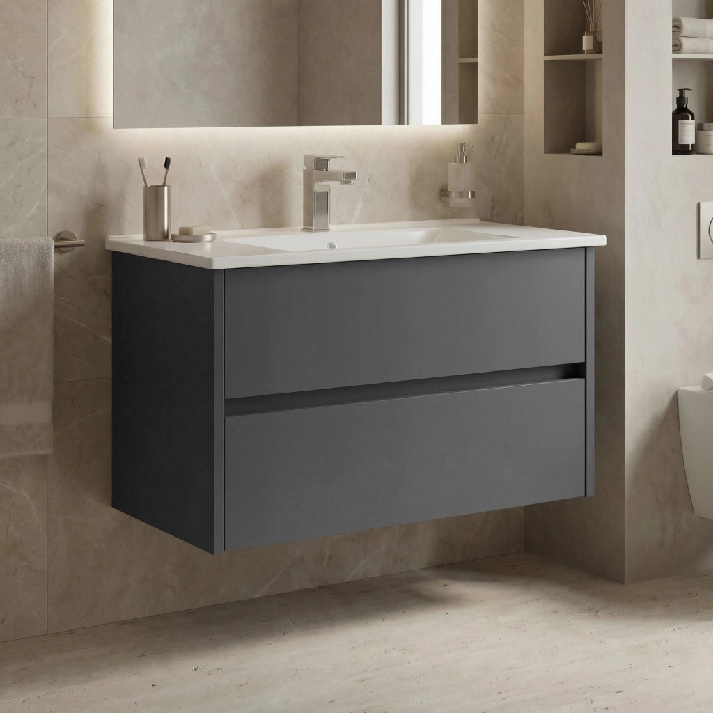 Mobile lavabo "Side 85 v2" - 85 x 45 x 52 cm - Antracite opaco