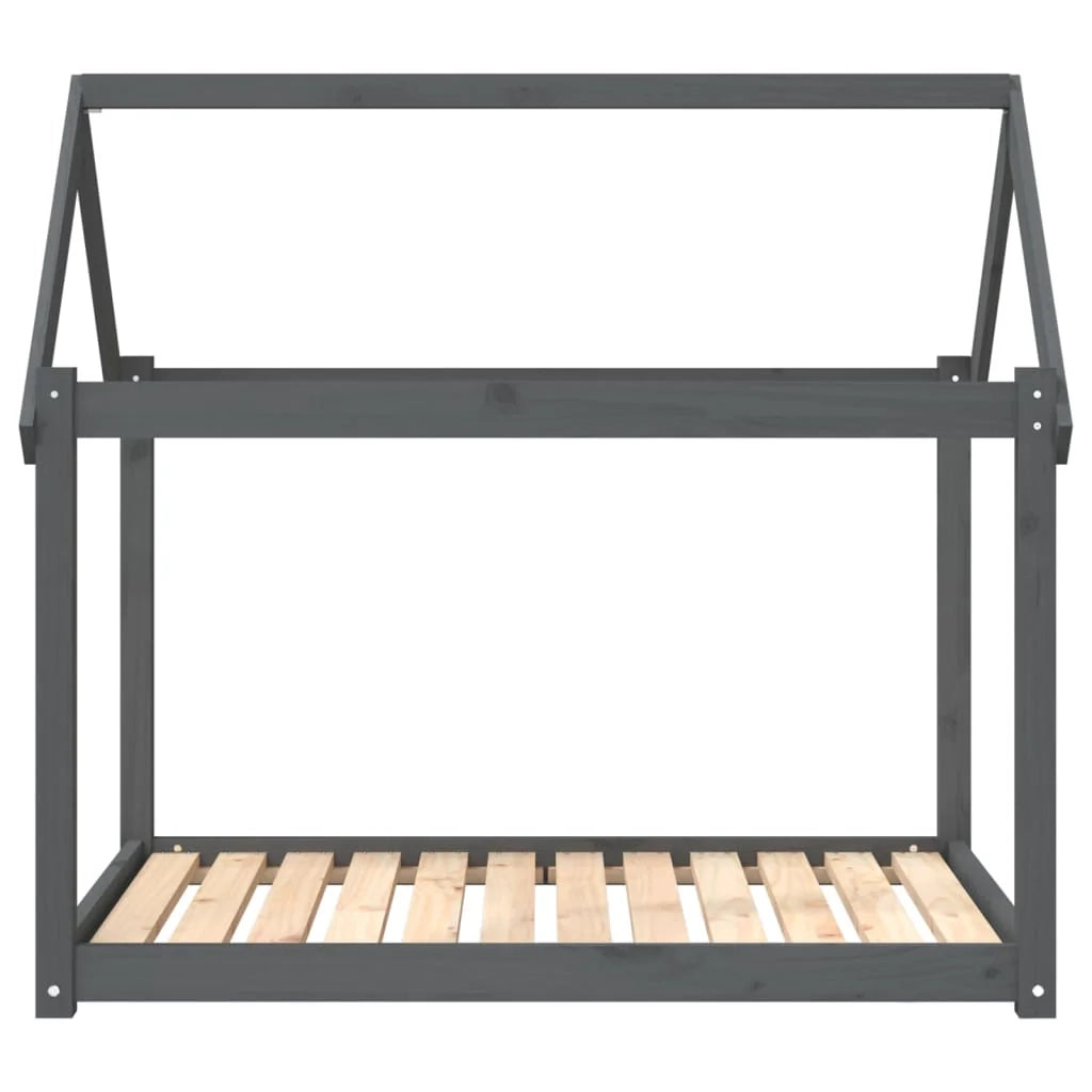 Divano letto per cani comodo 111 x 80 x 100 cm in legno massello di pino grigio 02_0042656