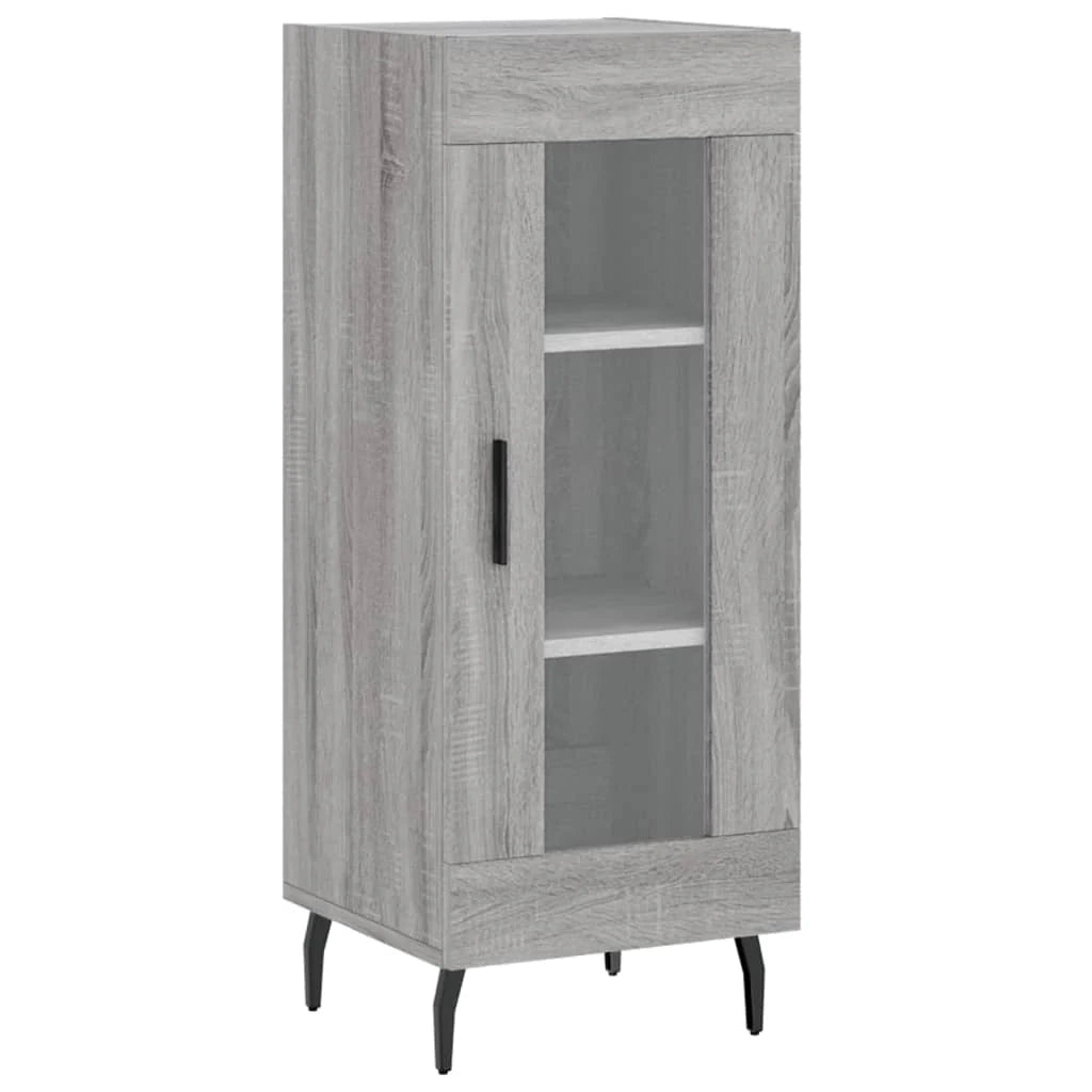 Buffet credenza cassettiera armadio mobile contenitore organizer cucina soggiorno salotto rovere Sonoma alto 34,5 x 34 x 180 cm legno ingegnerizzato grigio 02_0035328