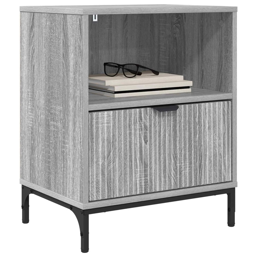 Armadio da Notte con cassetto Grigio sonoma 49 x 36 x 61 cm 883486