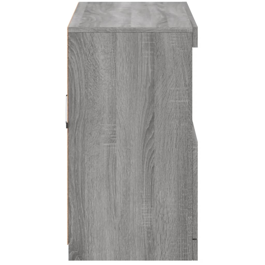 Buffet credenza cassettiera armadio mobile contenitore organizer per cucina soggiorno salotto con luci LED Sonoma 81 x 37 x 67 cm grigio 02_0030084