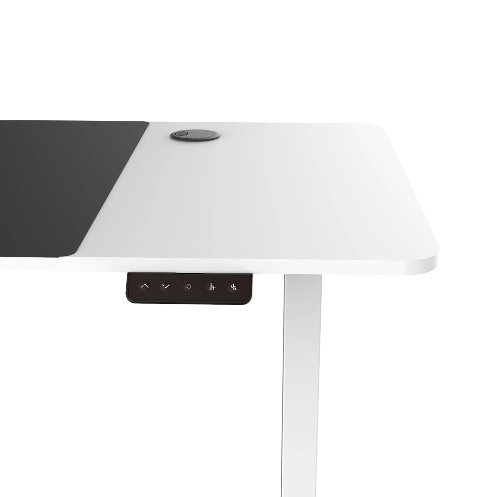 Scrivania 'Stryn' Regolabile in Altezza con Sollevamento Elettrico 140 x 60 Bianco Puro - pro.tec