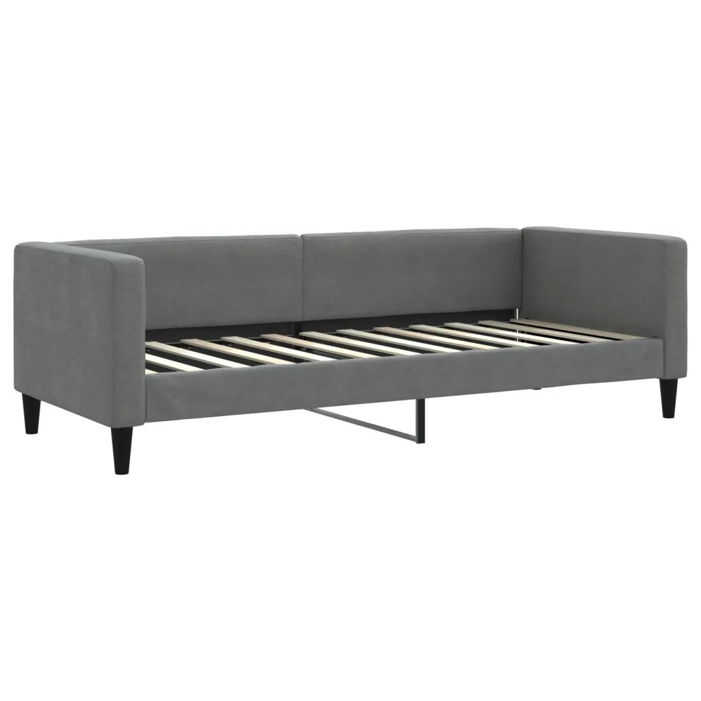 Letto singolo | Letto per adulti | Letto da Giorno Grigio Scuro 80x200 cm in Tessuto