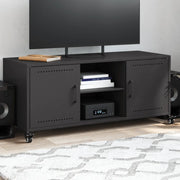 Mobile TV Nero 100,5x39x43,5 cm in Acciaio 846662