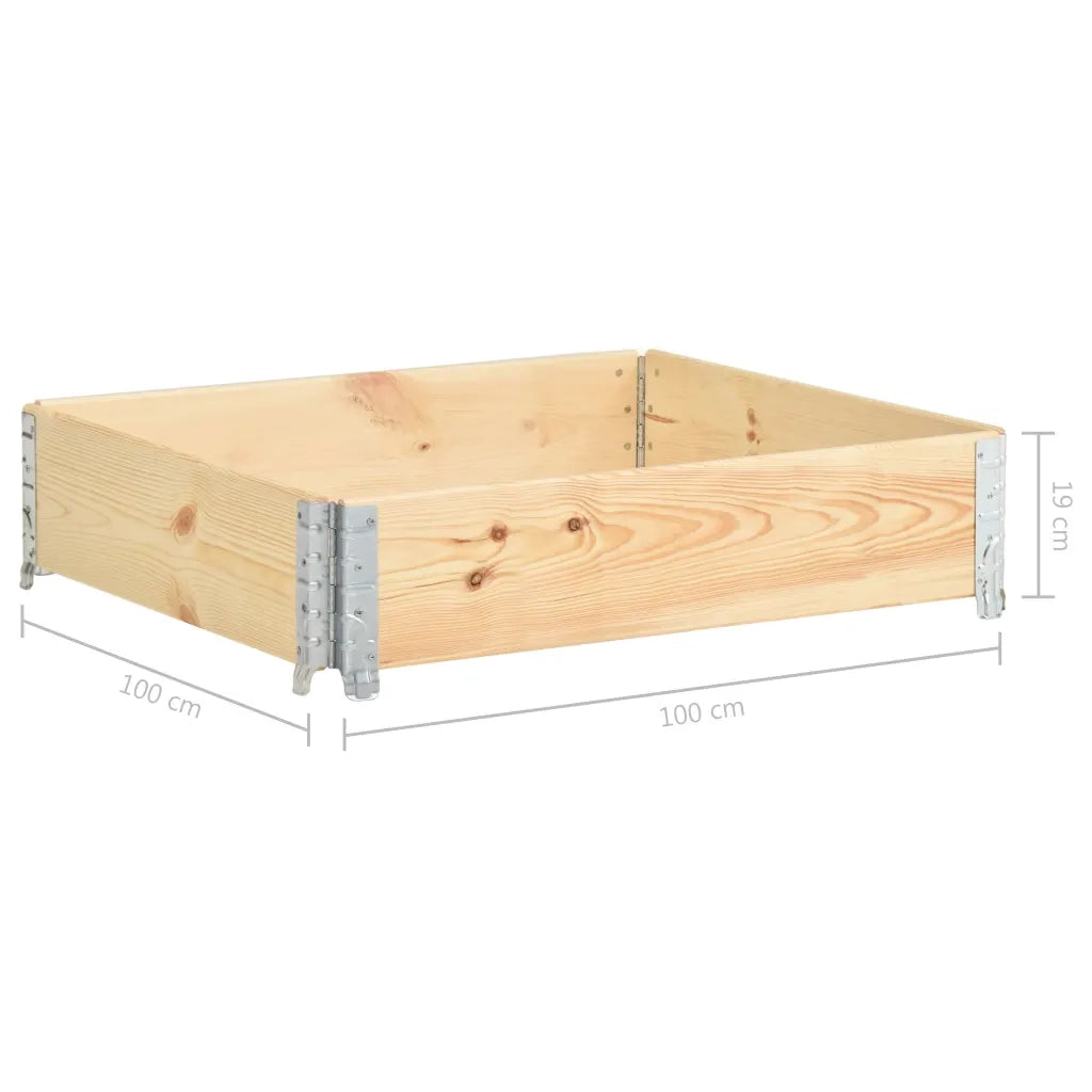 Fioriera Rialzata 100x100 cm in Legno Massello di Pino 3055168