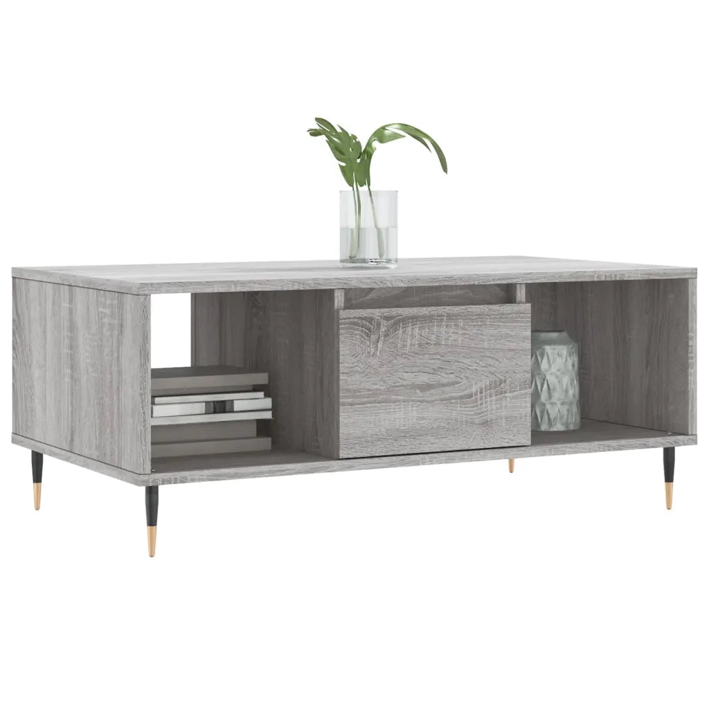 Tavolino Salotto Grigio Sonoma 90x50x36,5 cm Legno Multistratocod mxl 118756