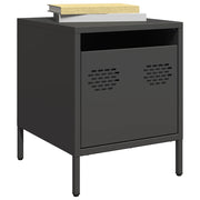 vidaXL Comodini 2 pz Neri 35x39x43,5 cm in Acciaio