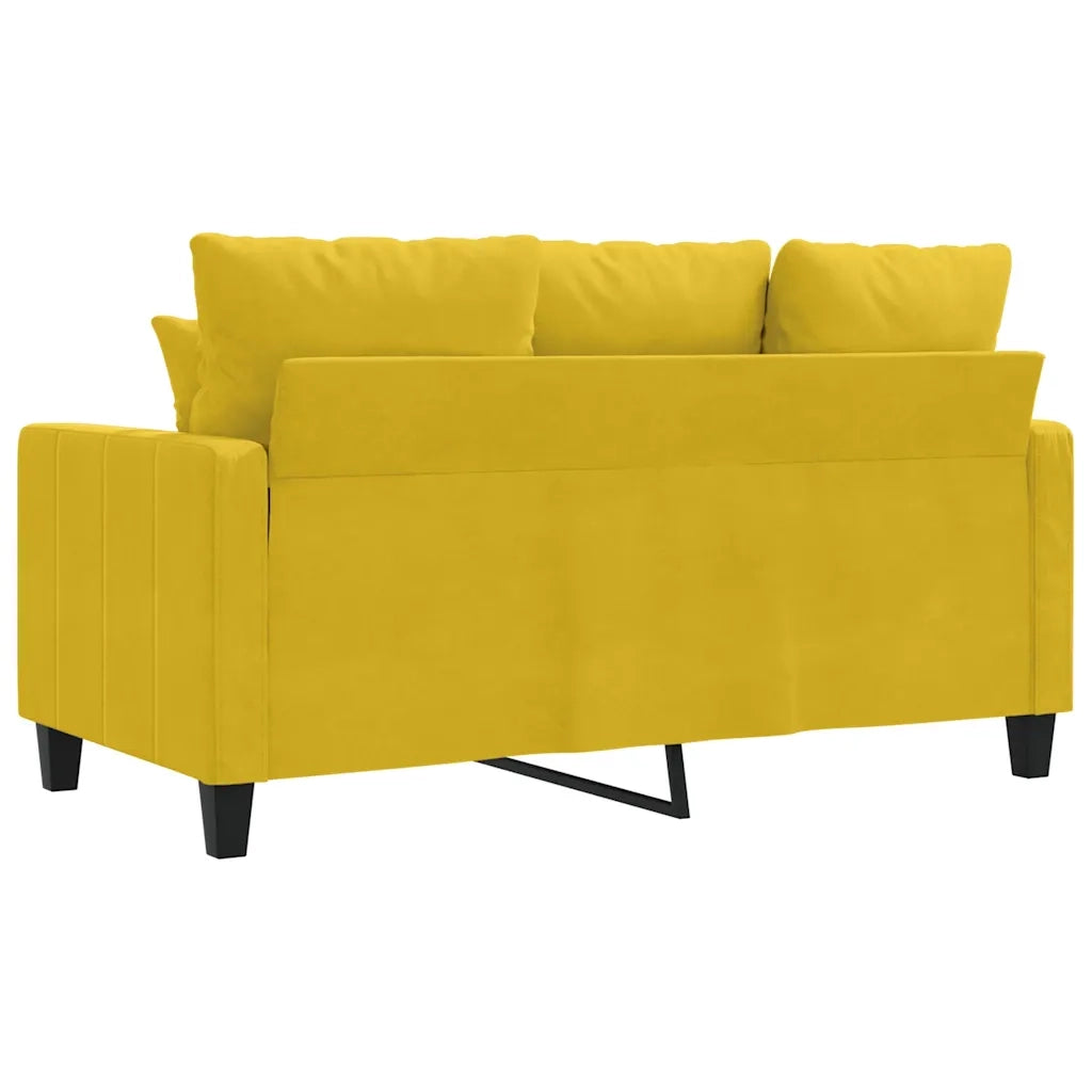 Divano | Divano da soggiorno | Sofa a 2 Posti giallo 120 cm in Velluto