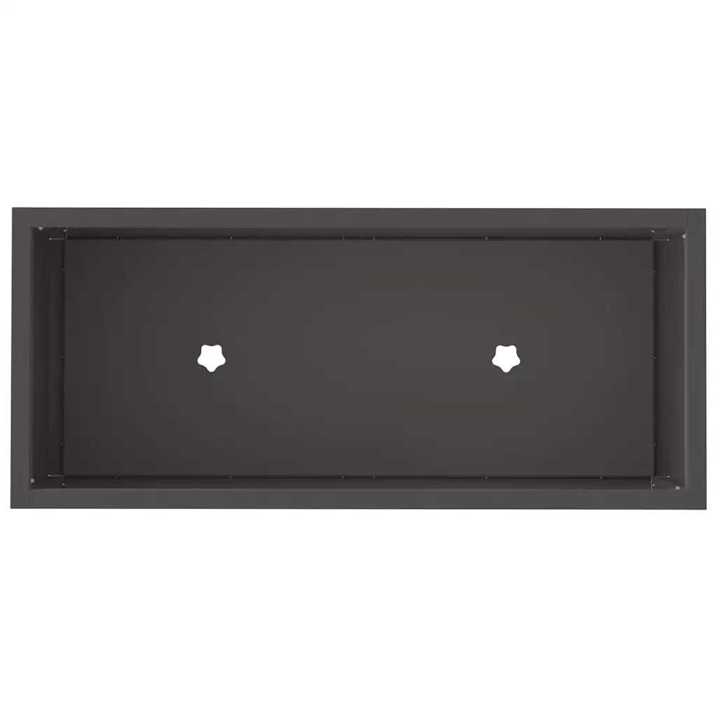 Fioriera rialzata moderna per giardino 60 x 26 x 45 cm stile di tendenza acciaio nero 02_0052095