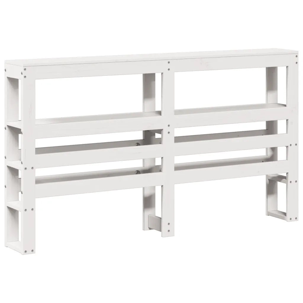 Letto senza Materasso Bianco 135x190 cm Legno Massello di Pino