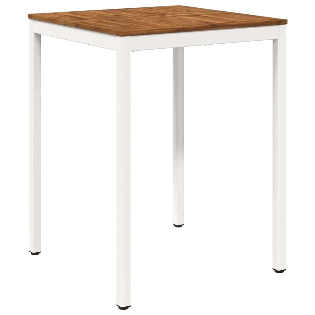 Tavolo Bar da Giardino Naturale e Bianco 80 x 80,5 x 105 cm 901338