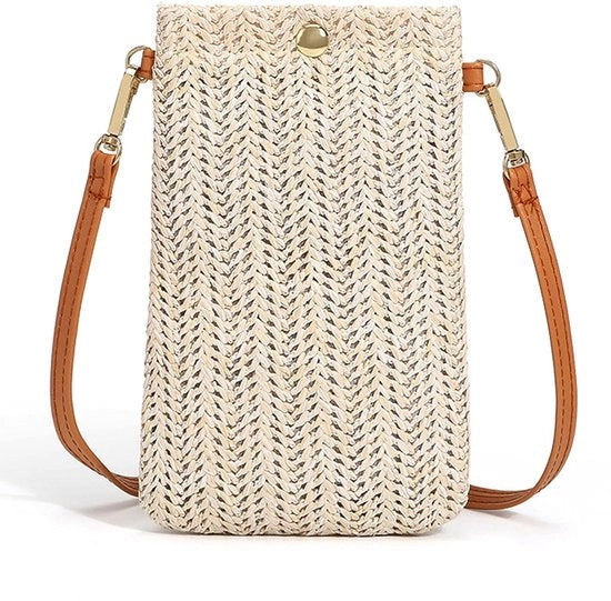 Borsa a Spalla Casual Tessuta - Borsa per Telefono Cellulare - Multifunzionale - Borsa da Donna - Tasca di Ripostiglio - Comodo da Utilizzare