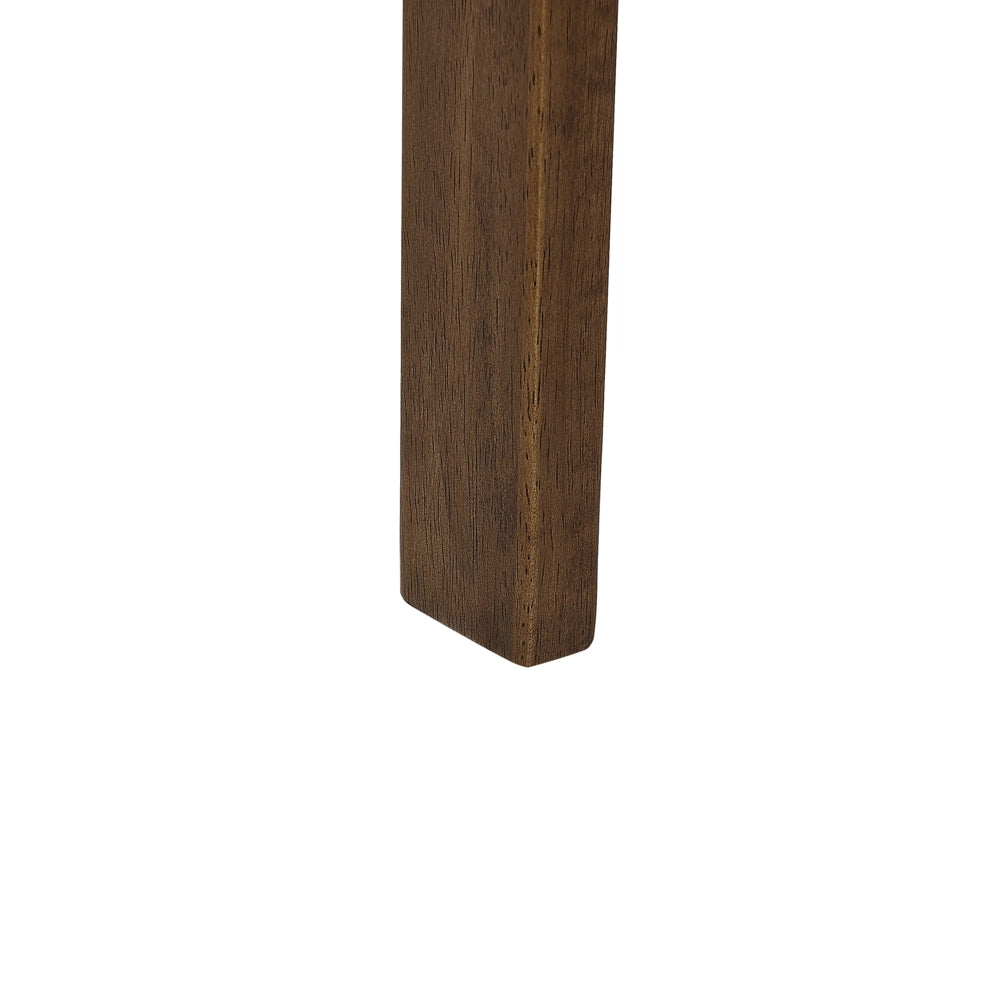 Set di 2 sedie da pranzo in legno scuro e tessuto in poliestere grigio gambe in legno di caucciù stile retrò tradizionale