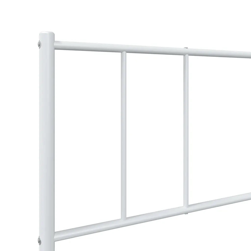 Giroletto con Testiera e Pediera Metallo Bianco 90x200 cm 352540