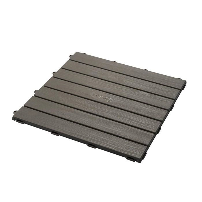 Smoby - Set 6 piastrelle - Pavimentazione Casa - 45x45cm - Effetto materico legno - Anti UV - 100% plastica riciclata e riciclabile