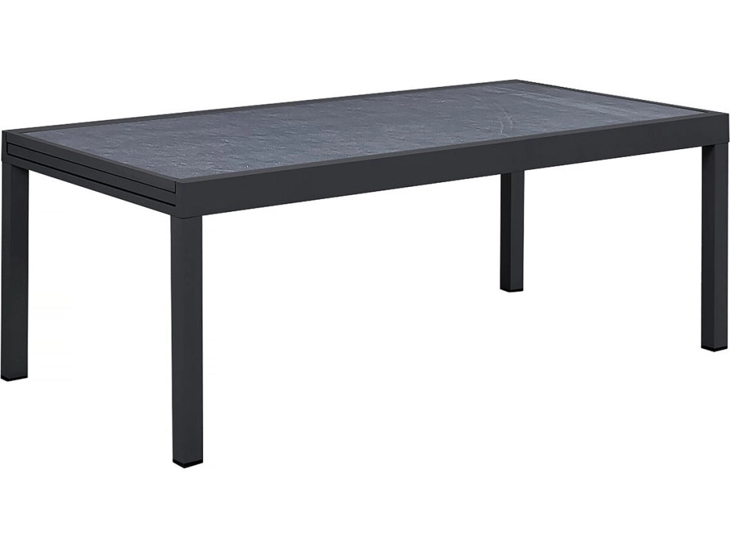 Set da pranzo da giardino estensibile "Lagos" - 200/320 x 105 x 76 cm - 10 sedie - Grigio scuro