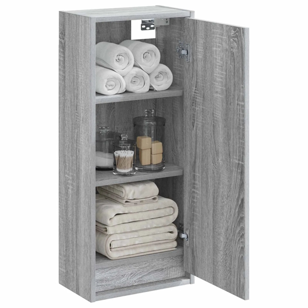 Mobile lavabo da parete Sonoma grigio 35 x 20 x 81 cm