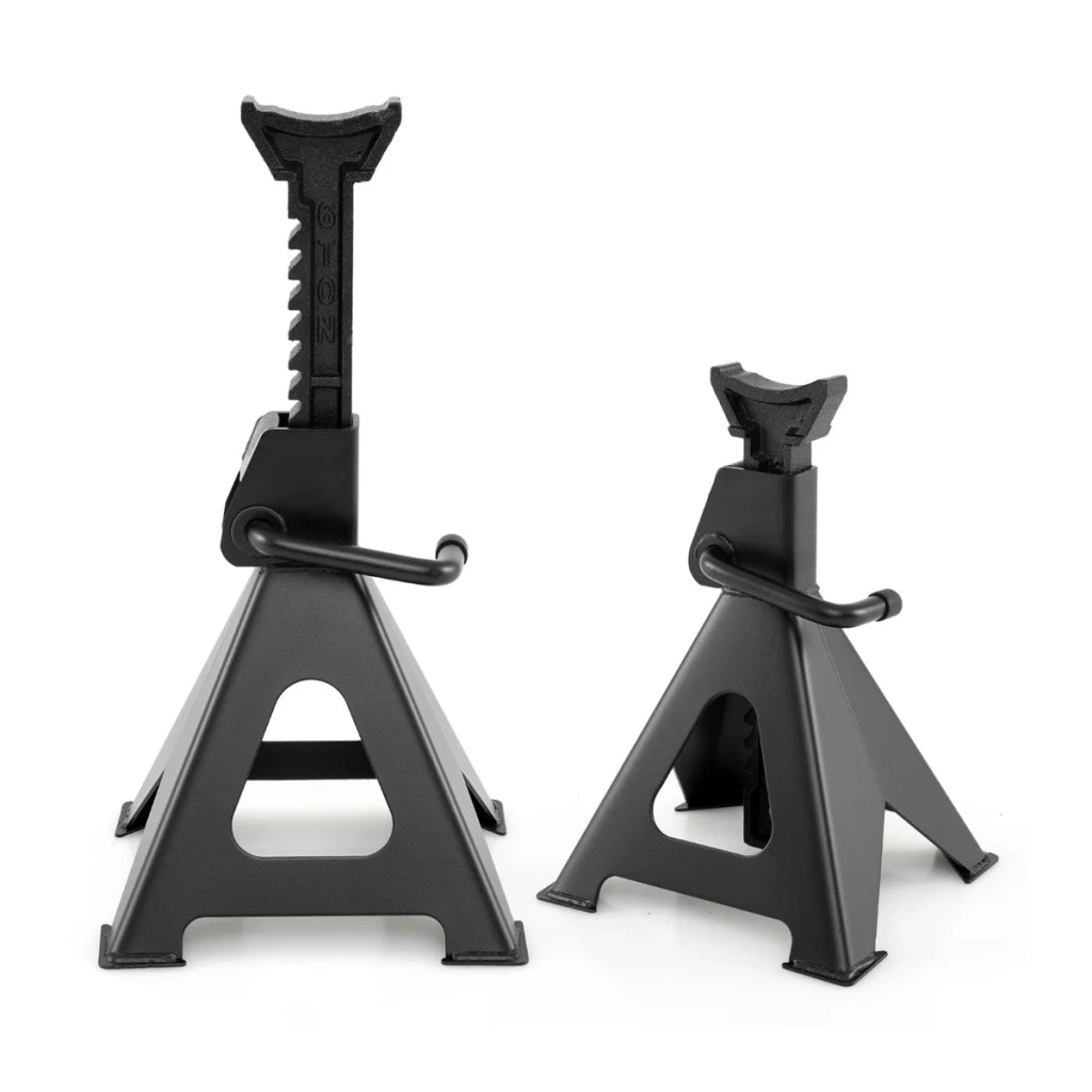 Set di 2 martinetti di sollevamento regolabili 28 x 25 x 36-58,5 cm capacità 6 t stabilità ottimale metallo nero 20_0012457