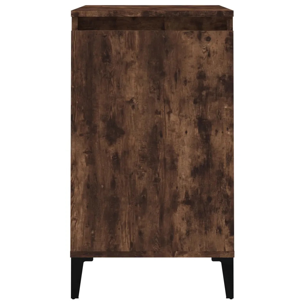 Comodino | Armadio da Notte | Mobiletto da notte Rovere Fumo 40x35x70 cm Legno Multistrato
